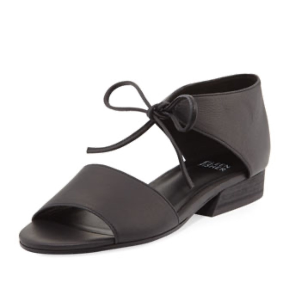 Eileen Fisher Ely Tie Front Leather Sandal